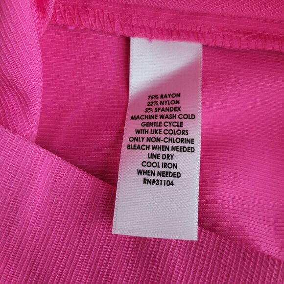 Crown and ivy womens 6 pink textured skort crochet eyelet trim detail stretch - Picture 4 of 7